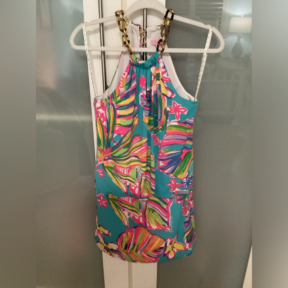 Lilly Pulitzer Sienna Halter Mini dress with chain strap